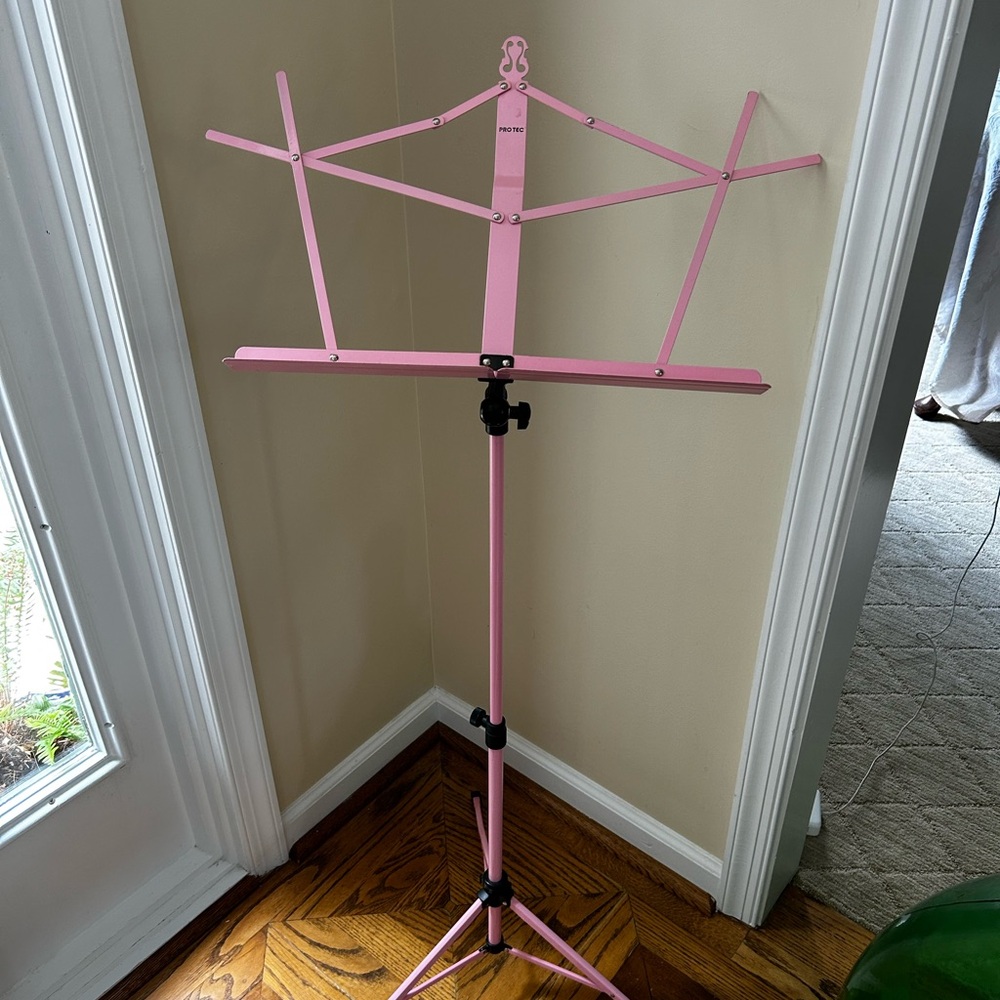 Pretty in PINK Music stand, collapsible great condition